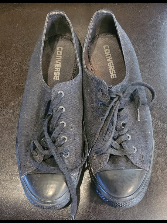 Converse Shoes - Ladies Converse Black Canvas Low-Top Sneakers